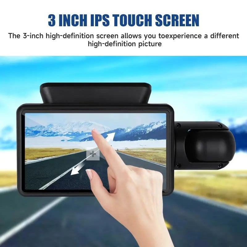 1080P Dual Lens Car DVR Dash Cam Video Recorder G-Sensor Front And Inside Camera